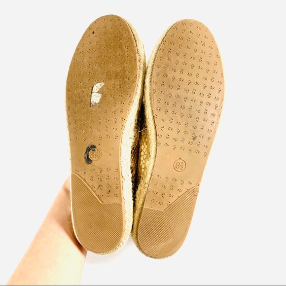 DV Target Espadrille Flats Gold Metallic Snakeskin - Picture 6 of 6